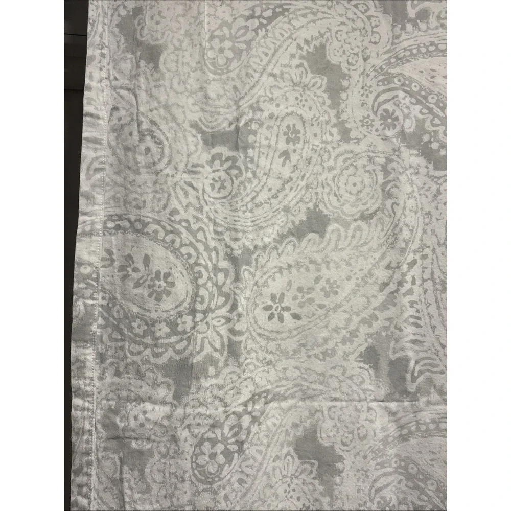 Tommy Hilfiger Curtain Panels, 2, Gray and White, 90
